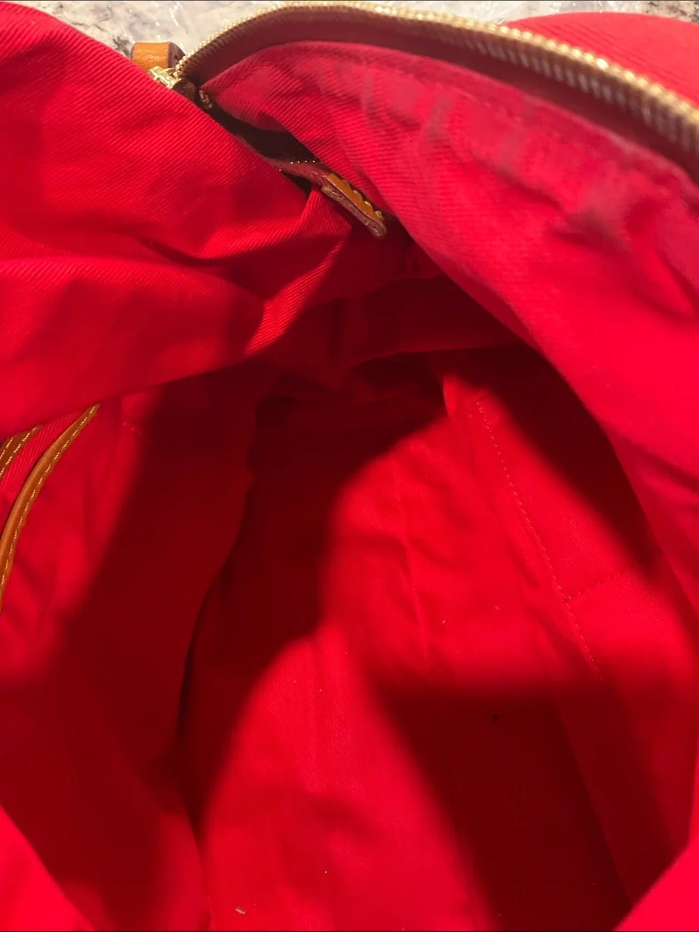 Dooney and Bourke canvas hobo red
